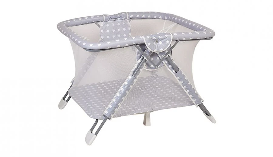 Polini kids Comfort playpen Stars, grey-white, article number 0002159-16