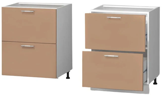 Kitchen cupboard with 2 drawers