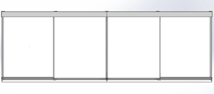 Rail system of sliding classroom magnetic marker boards "Standard"