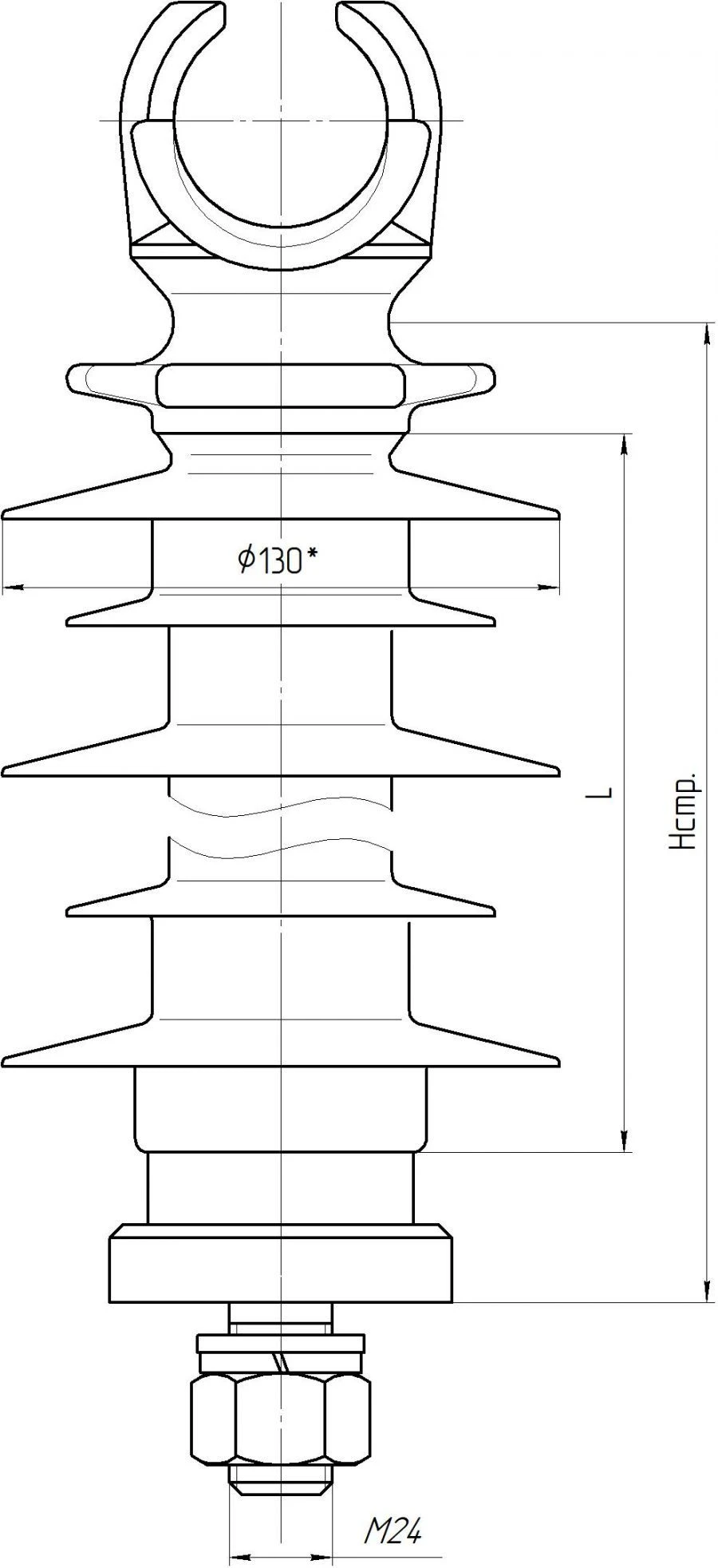 Composite linear rod support insulator OLSK 12,5-35-A-2