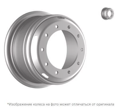 Collapsible rim steel truck wheel, size 8.5-20, Product No. 6520, RZB35647OE