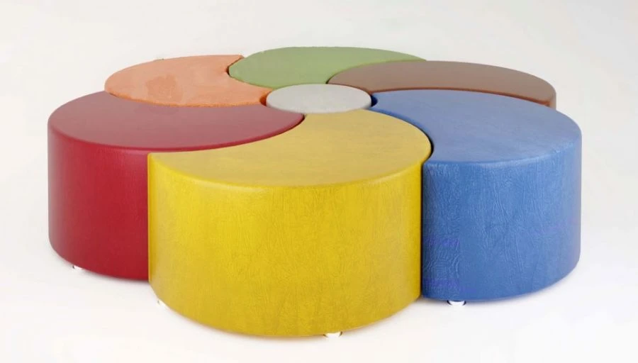 Pouffe-transformer "Flower" 7 modules, article no. 10306