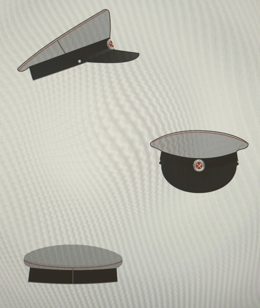 Uniform cap for employees of company trains