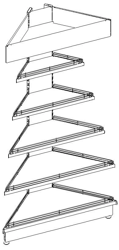 Rack of the fourth type, one-sided, angular, external ST4-UN