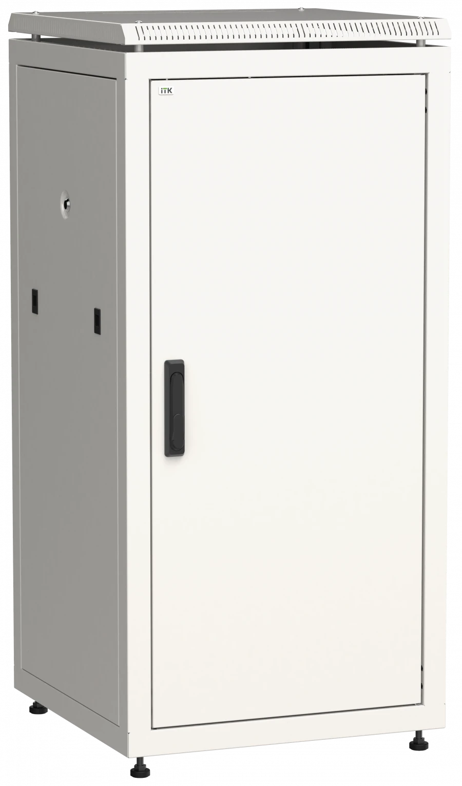 LN35-24U68-M ITK Network cabinet 19" LINEA N 24U 600x800 mm glass front door, metal front door grey