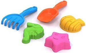 Sand Set No. 2 (scoop "Wave", rake "Wave", moulds Sea mix 3 pcs.)