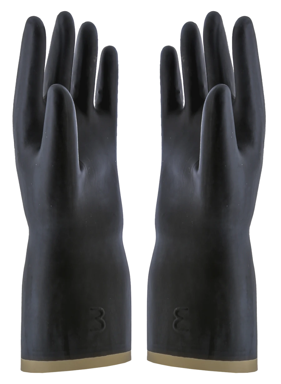 Rubber technical gloves