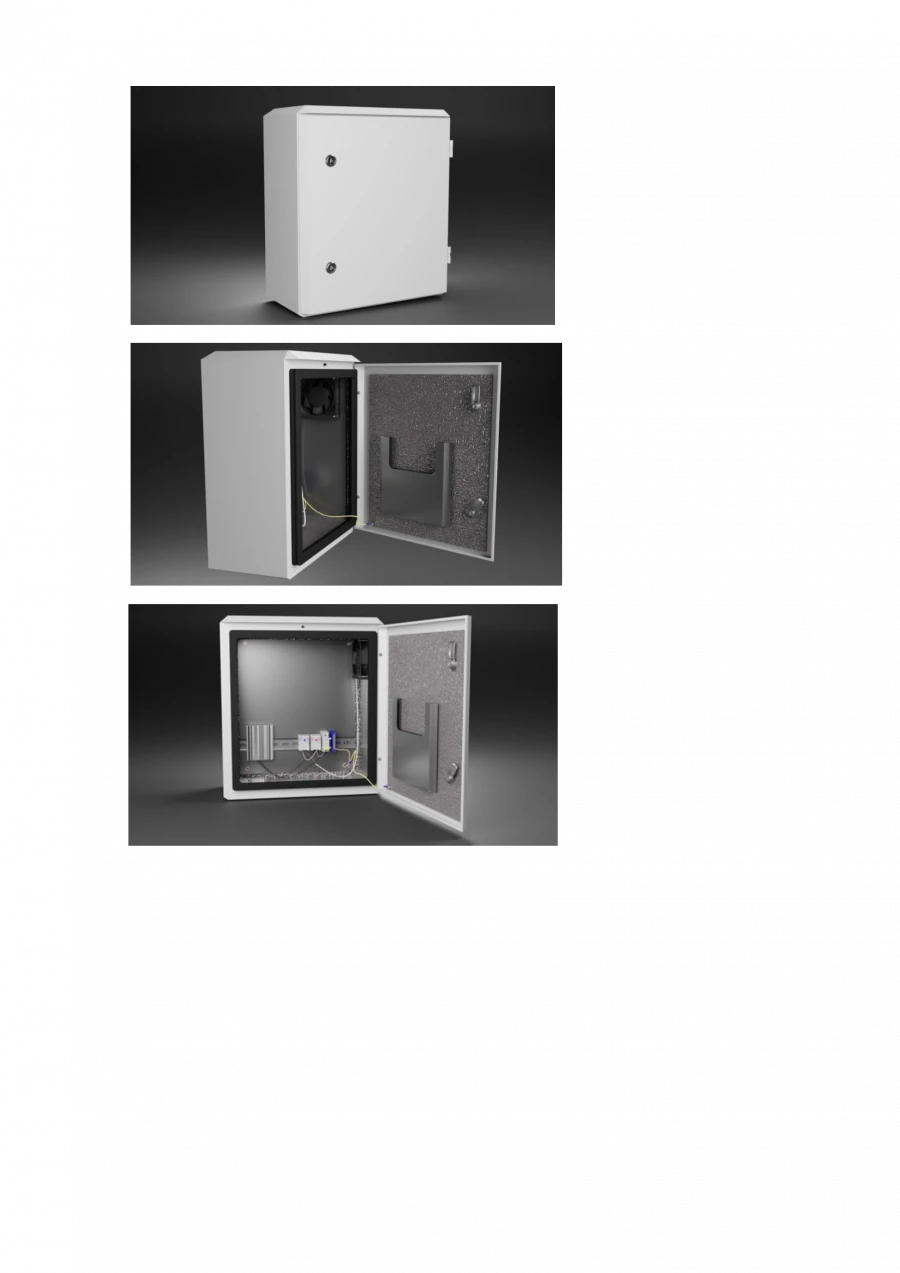 Thermal cabinet with mounting panel TSH series