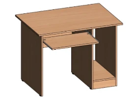 Computer desk with pull-out shelf and recess for system unit S.K.2