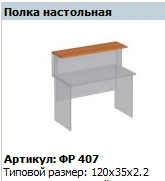 "Formula" Desk shelf article FR 407