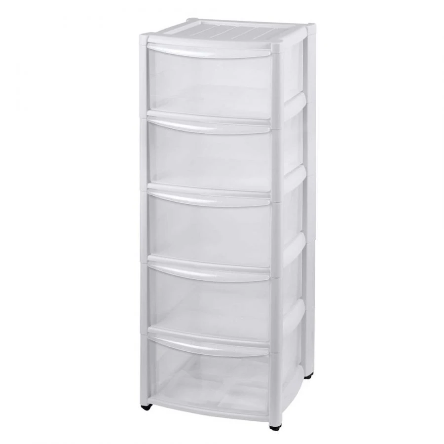4312429; Dresser on wheels "AMADEO" 5 drawers (beige)