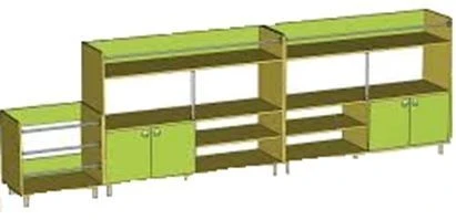 Cupboard-wall for music hall. Model SHSM-1-4