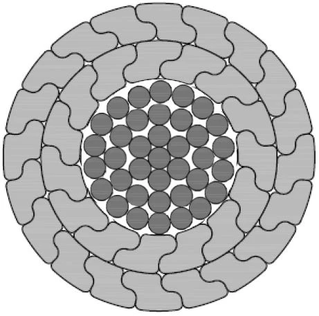 Non-insulated compacted wire with steel core for high voltage overhead power lines of AACSRZ grade