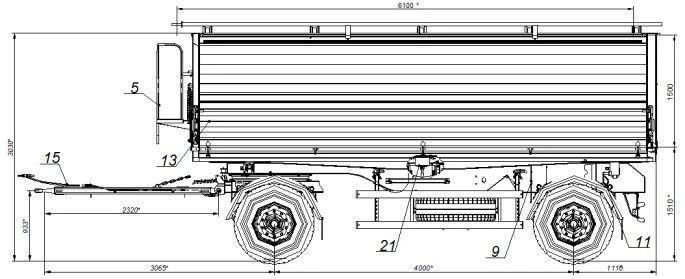 Special trailer, modification 85310B