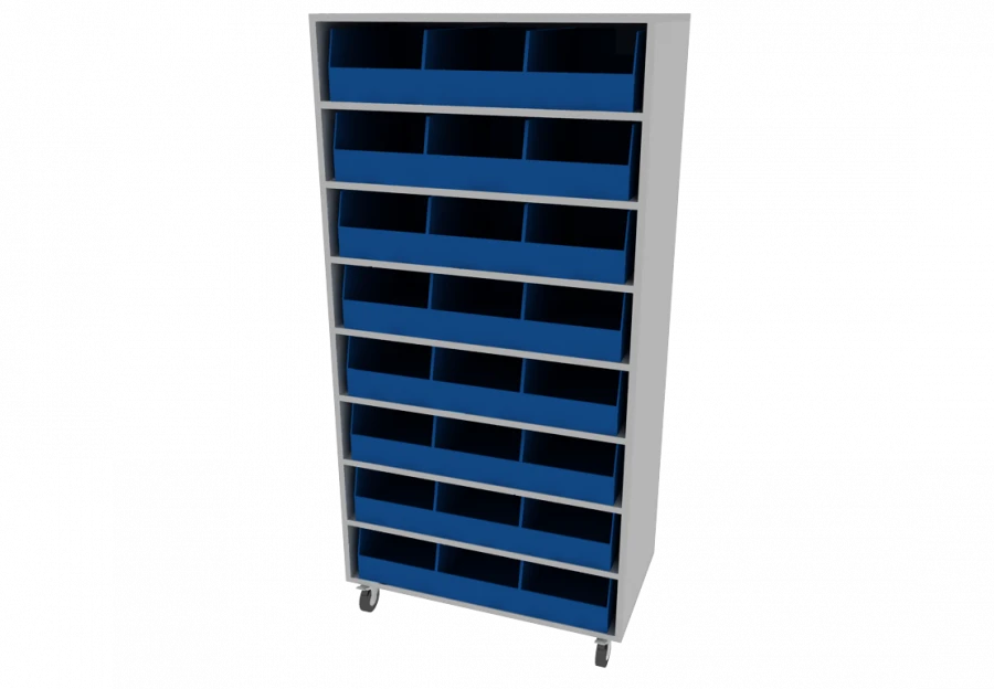 Shelf-cassette (24 containers) 750x420x1530mm (WxHxH)
