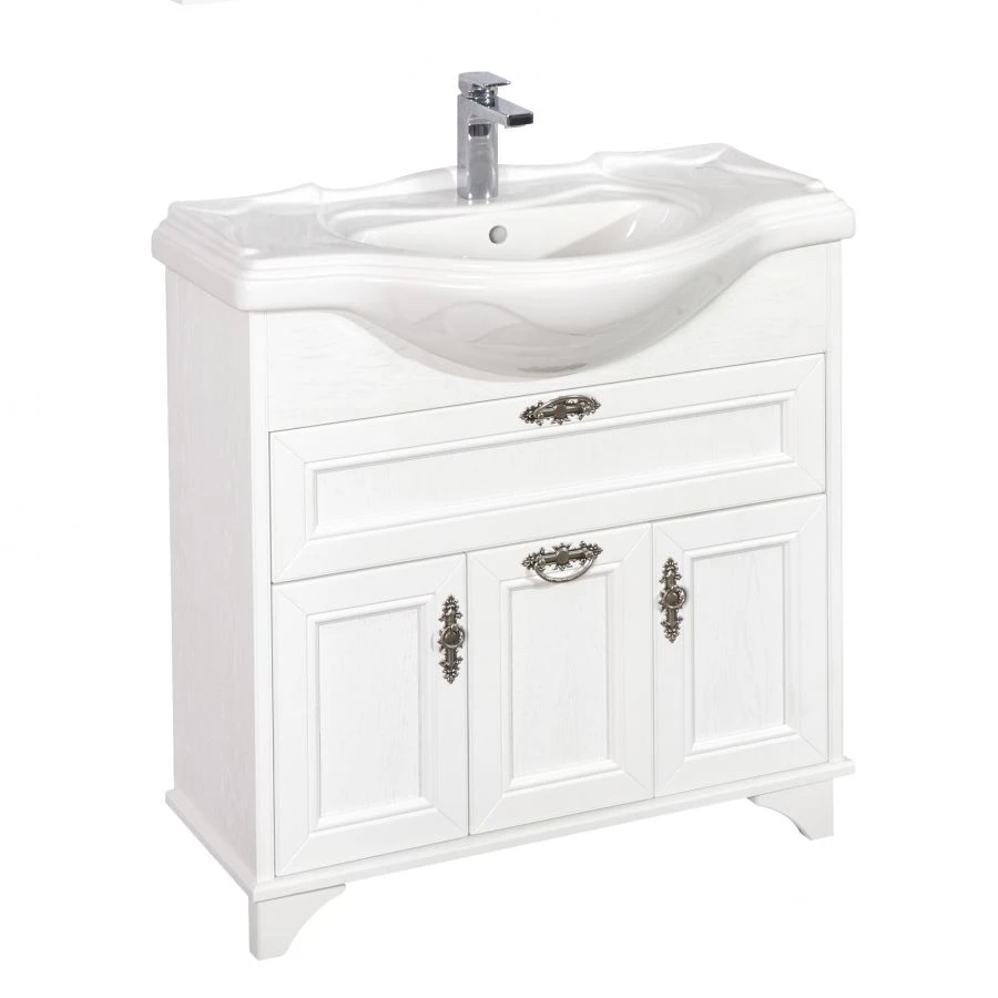 Pedestal under sink Aquaton Idel 85 oak white 1A195601IDM701.A195.6.01I.DM7.0
