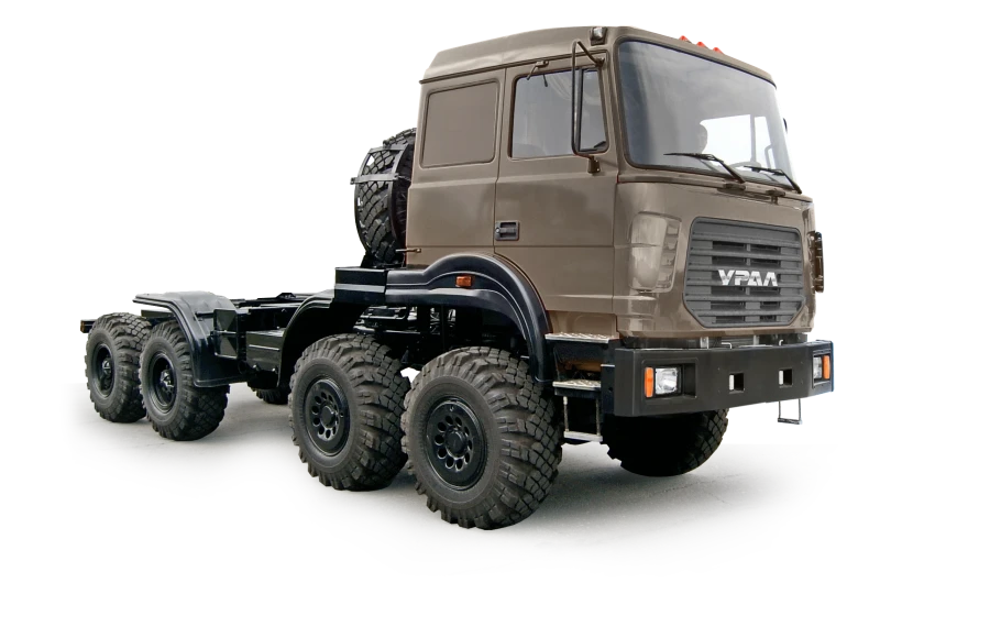 Chassis Ural 532362-1122-70 (Possible equipment: gearboxes YaMZ-1909, ZF 9S1310; clutches YaMZ-182, and their configurations, ZF