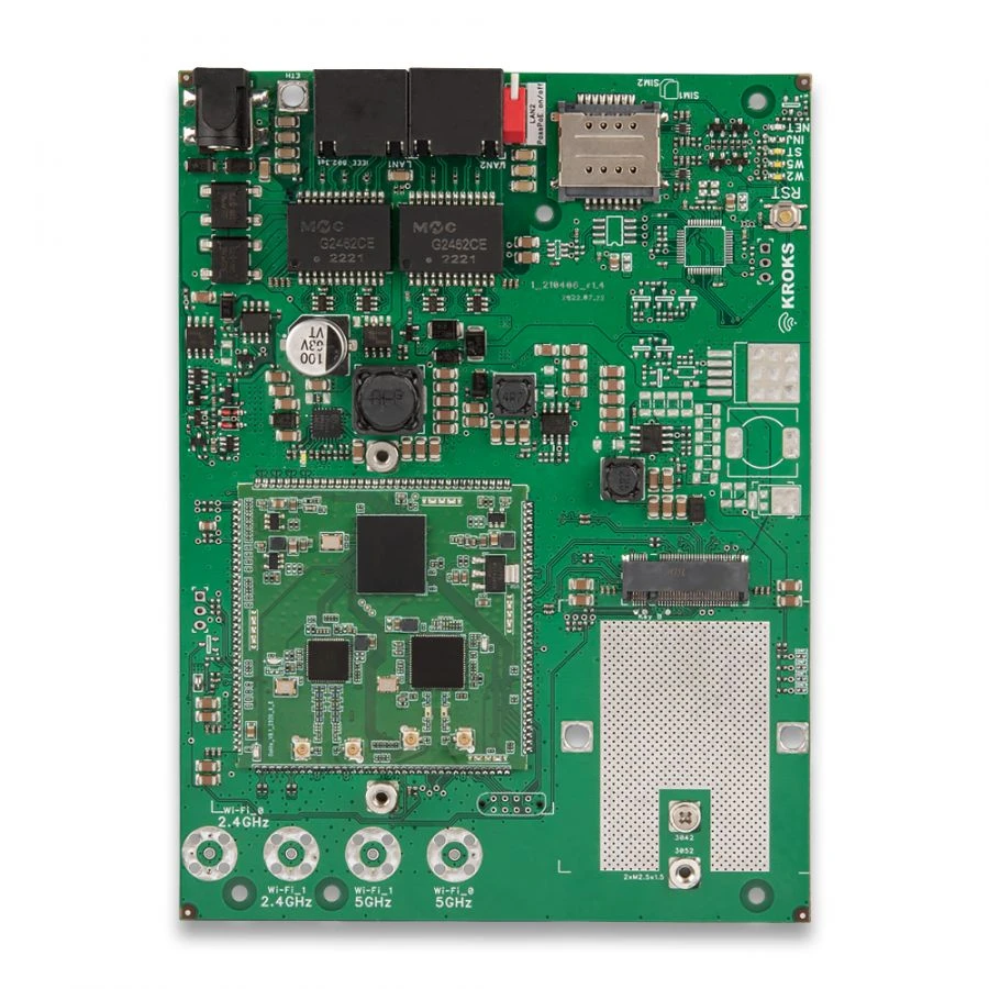 Kroks Rt-Brd eX-G Gigabit router with support for m.2 modems for installation in a sealed box