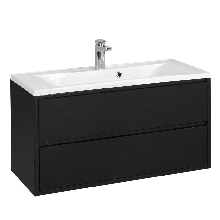 Cabinet under sink Aquaton Rimini 100 black 1A134501RN9501.A134.5.01R.N95.0