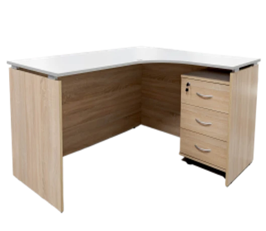 Corner teacher's desk with pull-out cabinet ATT-954