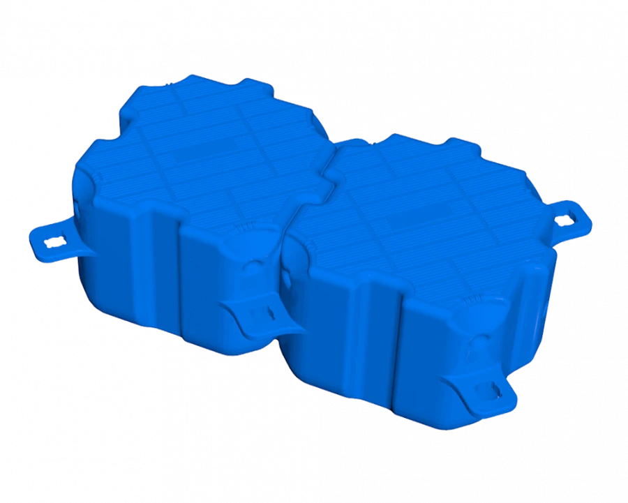 Polyethylene buoyancy module for construction of floating objects (1000mmx500mmx400mm (LxWxH)) (SFII 400 double)