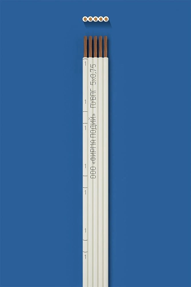 Installation flat wire PUVPG 5x0,75