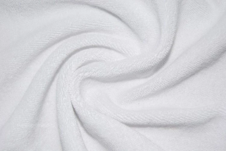 Bleached terry cotton jersey fabric