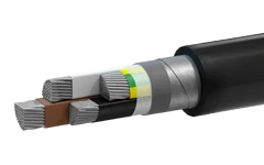 APvBShShp power cable with aluminium conductors, with insulation made of cross-linked polyethylene and protective hose made of p