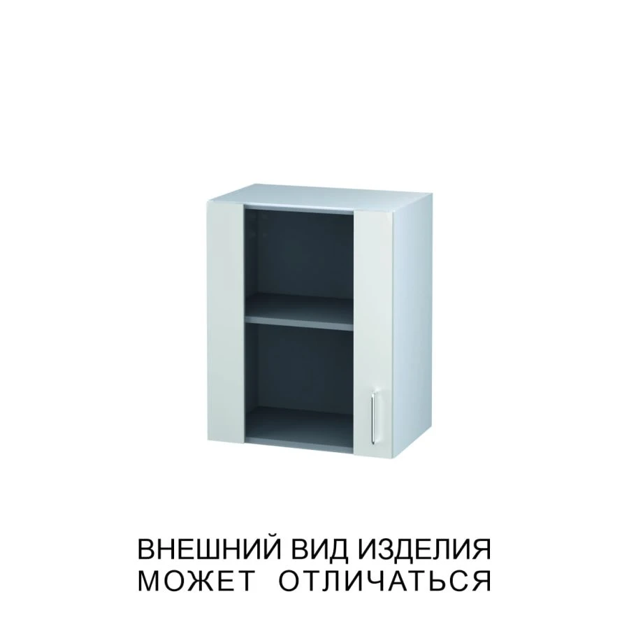 Single-leaf wall cupboard with glass door