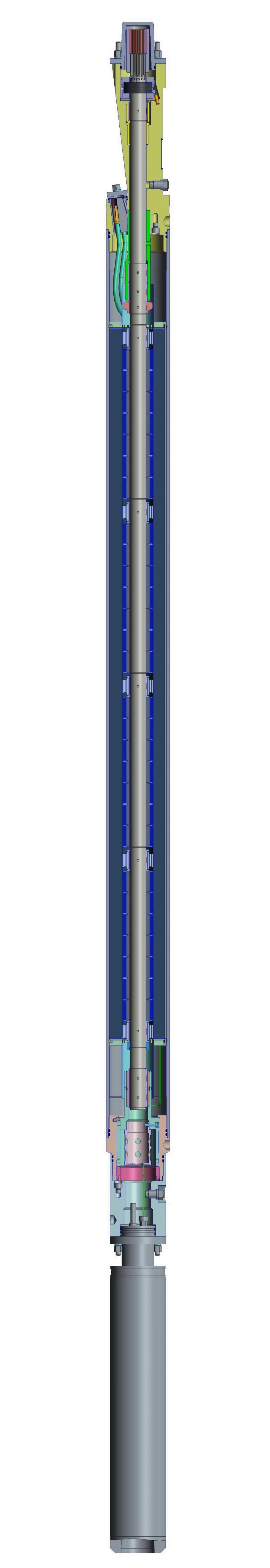 Valve motors with three-wire power supply line in 117mm size single-section heat-resistant motors for operation in reservoir w