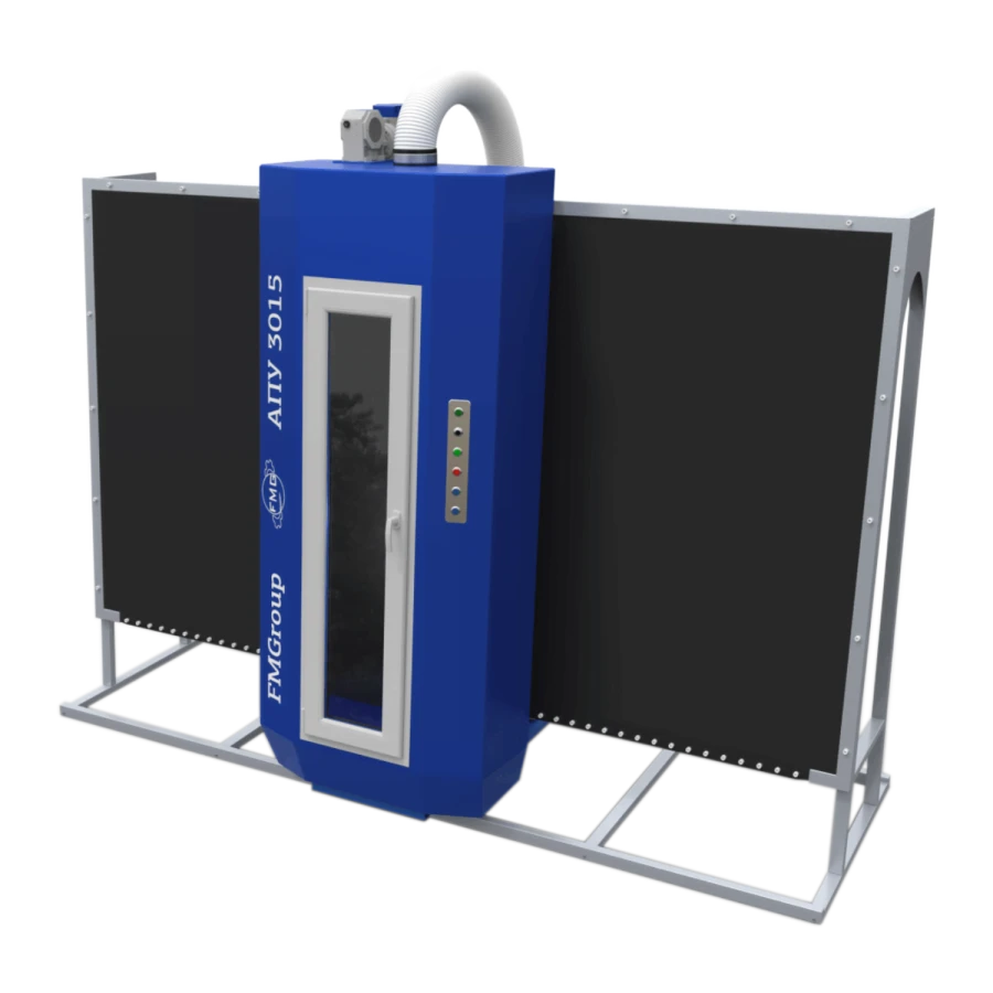 Sandblasting machine APU-3015 S for glass and mirror