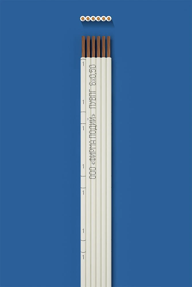 Flat installation wire PUVPG 6x0,50
