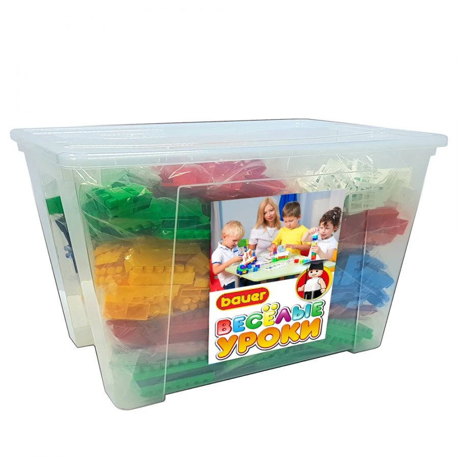 Constructor Bauer "Fun Lessons. Numbers and Letters" (in container 41 l, 24 teaching cards, 5 instructions, 435 stickers)