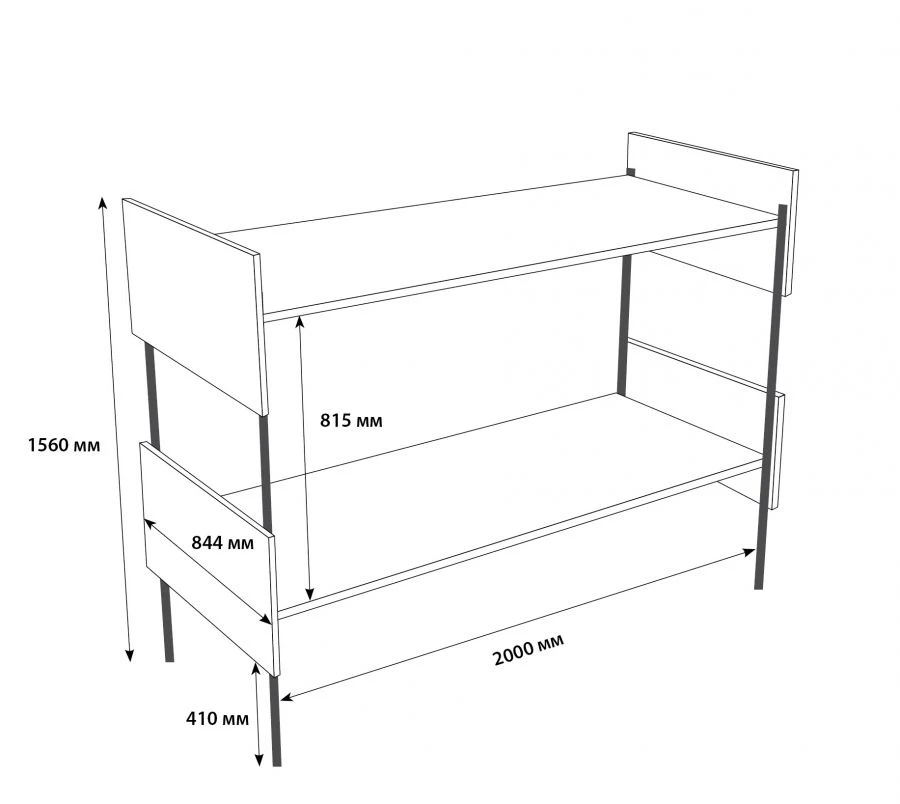 Bunk bed "Combined-2" K632.O