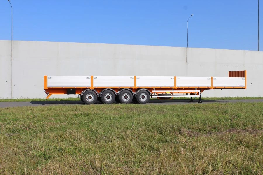 Four-axle flatbed semi-trailer, (intended for transporting dangerous goods), modification FSA-544BA