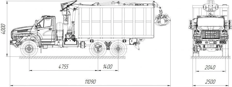 Special truck with CMU VM10L74M (metal truck with CMU), model 5908RH