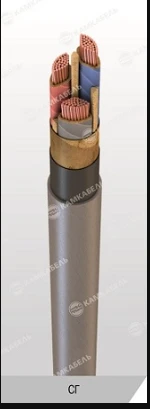 Power cable with copper conductors with paper insulation impregnated with viscous or non-flowing composition for voltage 6, 10,