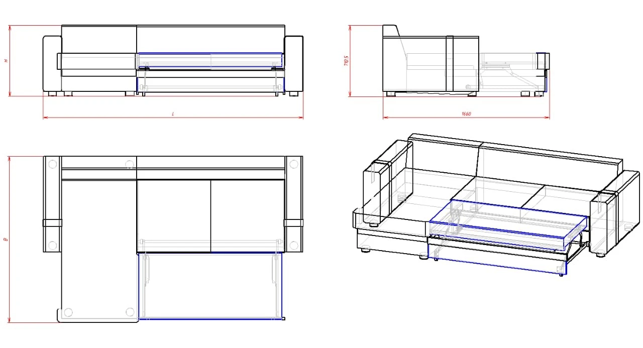 Folding sofa (DR series)