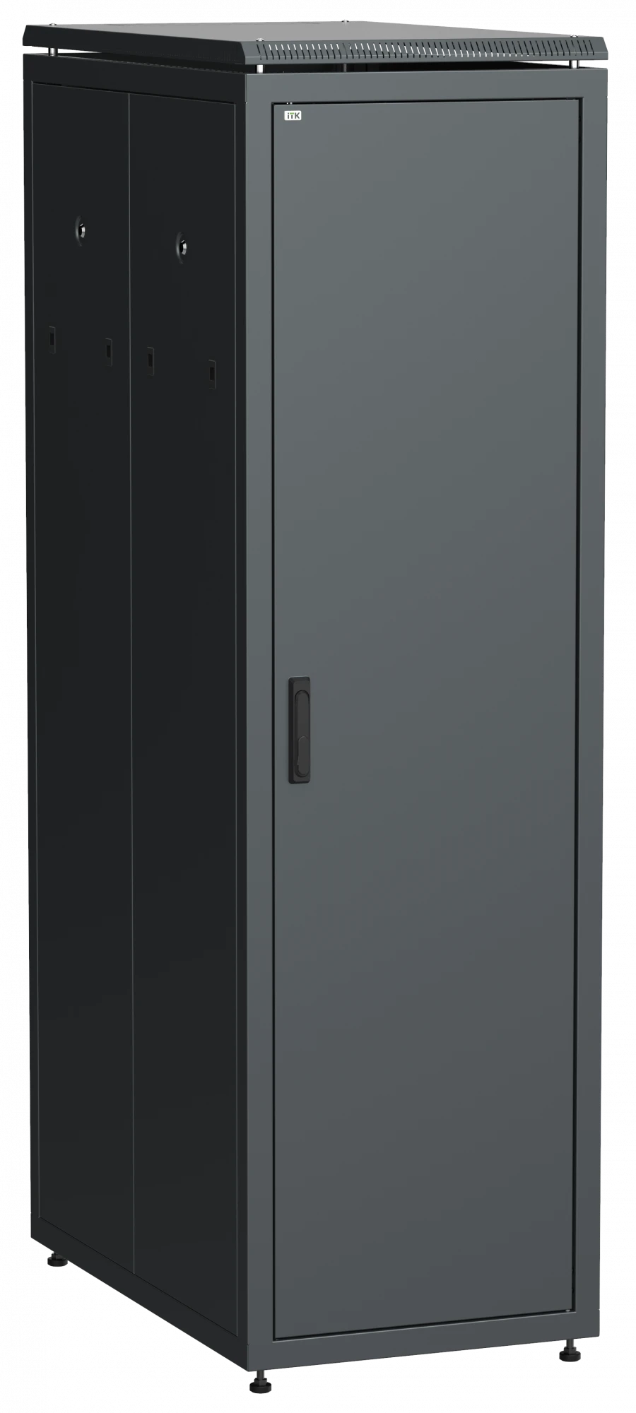 LN05-42U61-M ITK Network cabinet 19" LINEA N 42U 600x1000 mm metal front door black