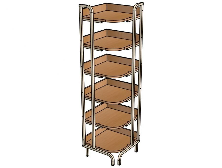 Library corner shelving unit ??09