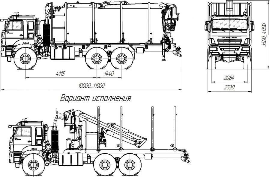 Sorting truck with GM/CMU (logging truck with GM/CMU) 5908FA