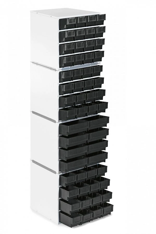 Industrial furniture, including antistatic (ESD) Viking: SP, modular stationary component storage rack