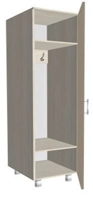 Single-leaf cupboard for clothes KSShm 1-01