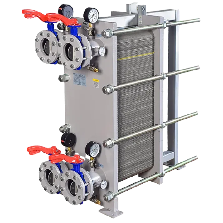Collapsible plate heat exchangers with instrumentation and gates RTO-25.1VA
