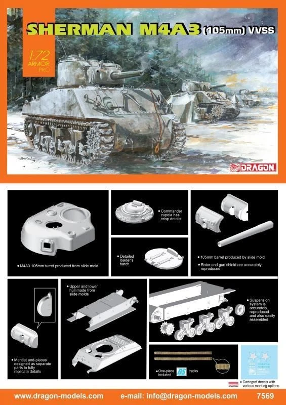 VVSS M4A3 (105mm) Tank Assembled Model