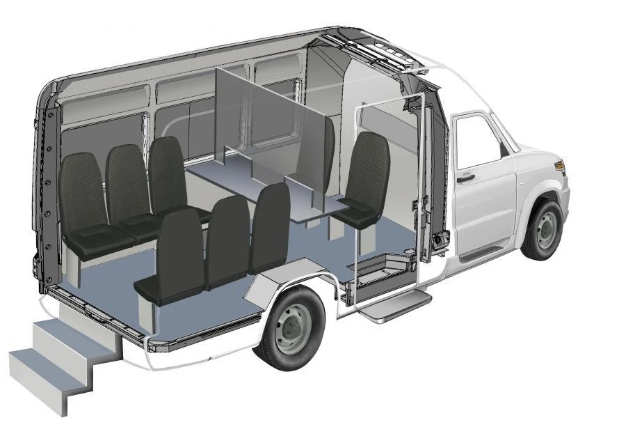 Special vehicle type 298943 of category N1 on the basis of UAZ-236021 and category N1G on the basis of UAZ-236022 mobile mobile