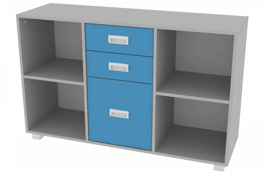 Drawer cabinet with 3 drawers 1189x380x758mm (WxHxH)