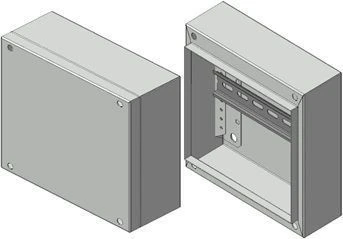 Reinforced wall-mounted distribution cabinet SHRNu-200x200x80
