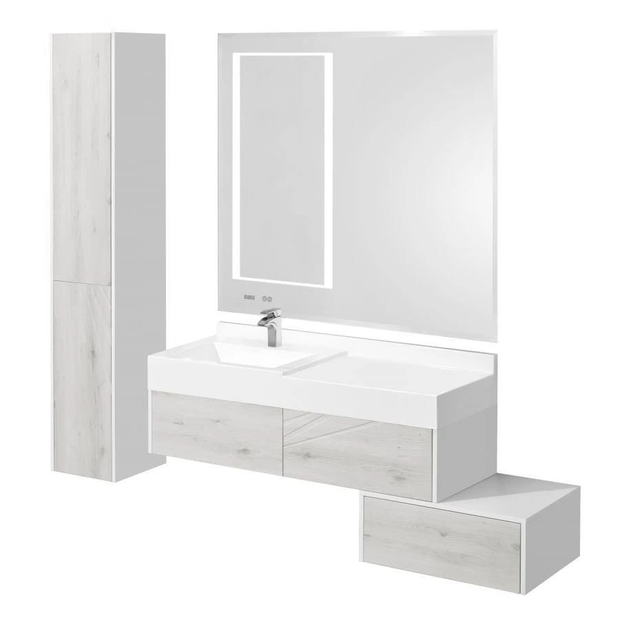 Cabinet under sink Aquaton Sakura 100 alder navarra, white gloss 1A234901SKW801.A234.9.01S.KW8.0