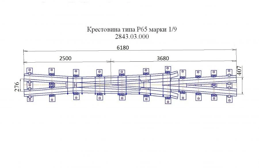 Cross member of type P65 of grade 1/9 of project 2843.03.000
